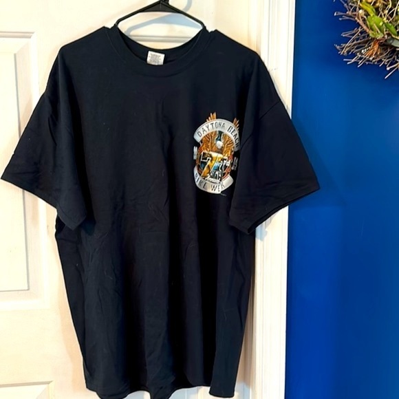Gildan Black Short Sleeve 2014 73rd Annual Daytona Beach Bike Week T-Shirt XL - Picture 2 of 7